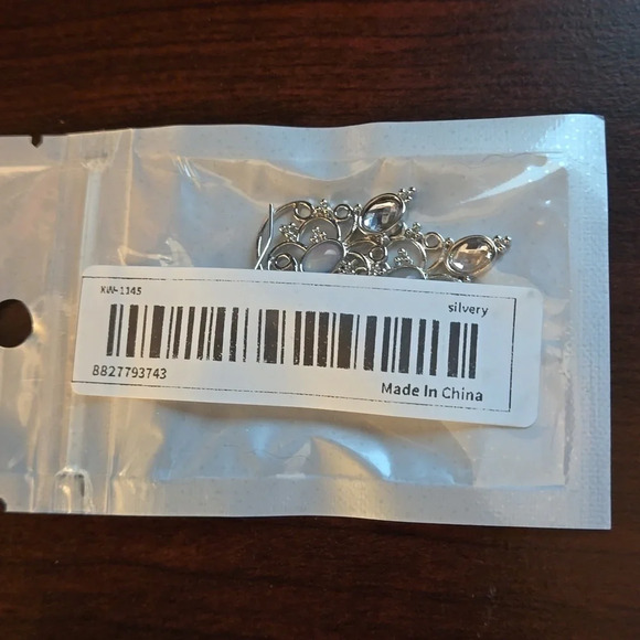 ♥️5 for $25♥️Silver Plated Retro Earrings Hollow Flower Inlaid Waterish Gemstone - Picture 5 of 5